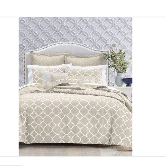 Charter Club Damask Designs Geometric Dove 2-Pc. Comforter Set, Twin, Oak - Picture 1 of 1